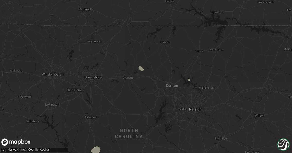 Hail map in Efland, NC on July 20, 2026