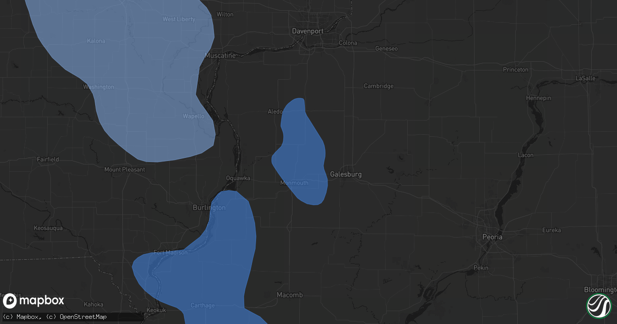 Hail map in Gerlaw, IL on July 20, 2026