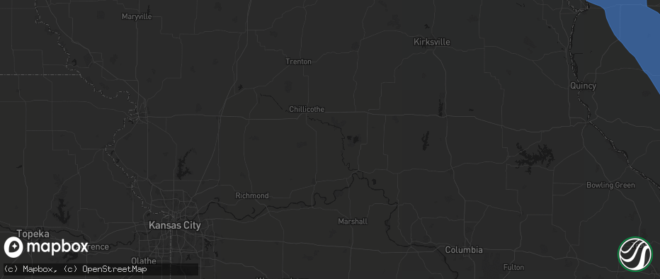 Hail map in Hale, MO on July 20, 2026