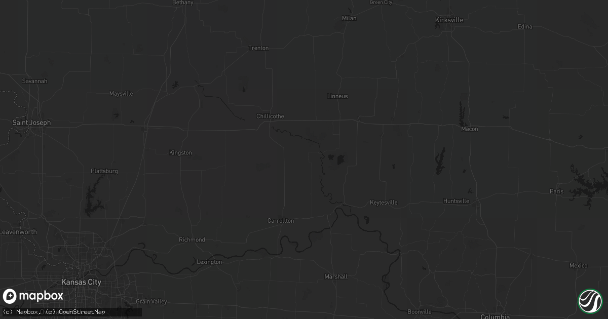 Hail map in Hale, MO on July 20, 2026