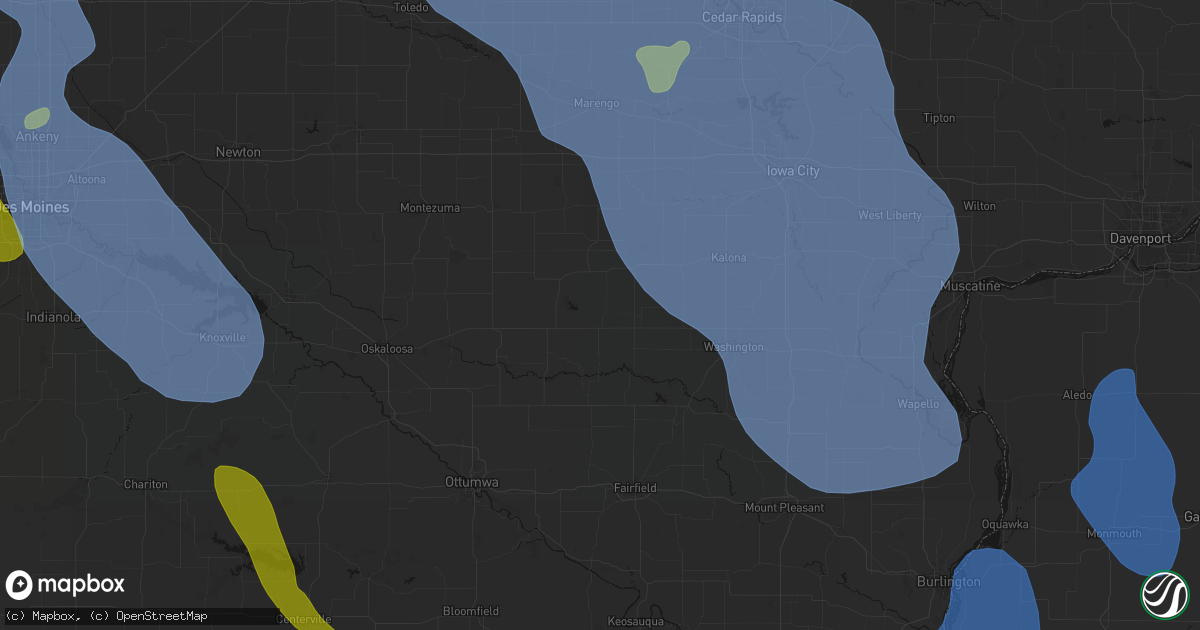 Hail map in Harper, IA on July 20, 2026