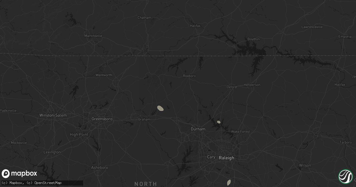 Hail map in Hurdle Mills, NC on July 20, 2026