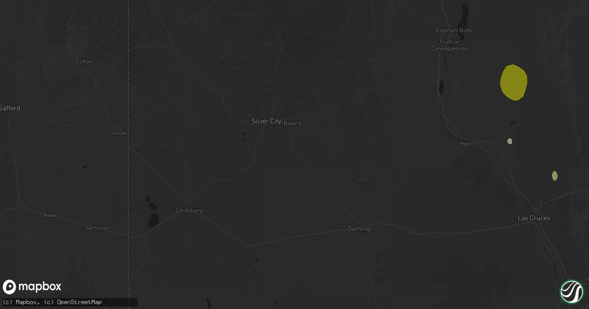 Hail map in Hurley, NM on July 20, 2026