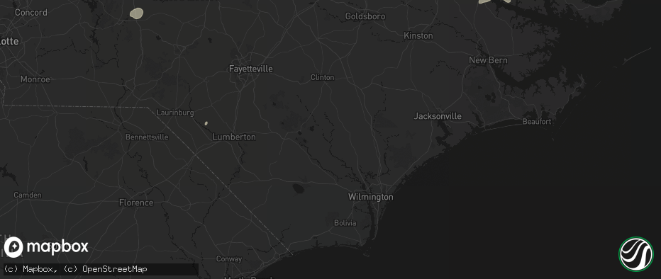 Hail map in Ivanhoe, NC on July 20, 2026
