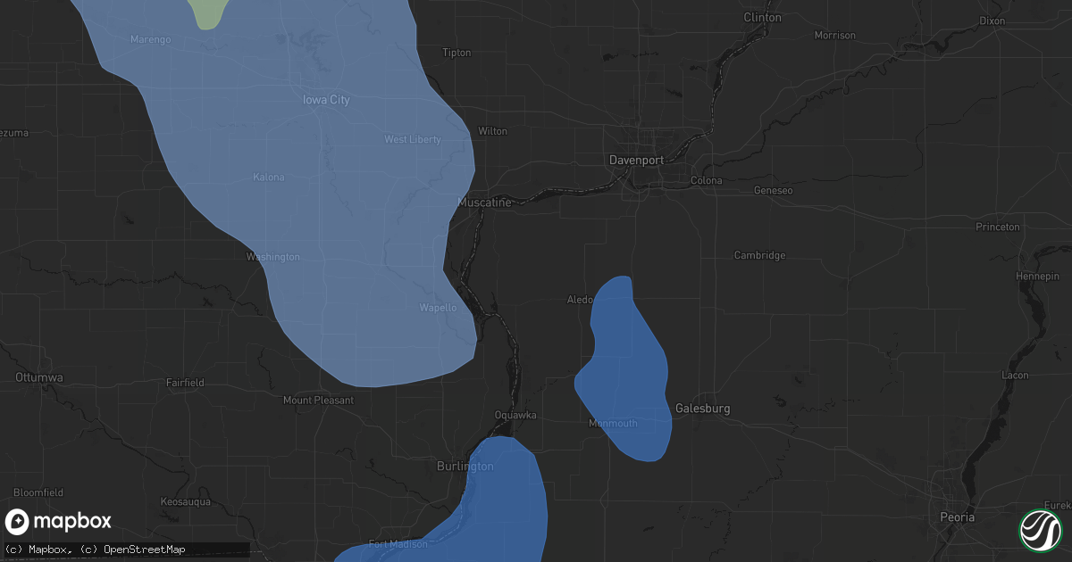 Hail map in Joy, IL on July 20, 2026