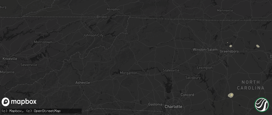 Hail map in Lenoir, NC on July 20, 2026