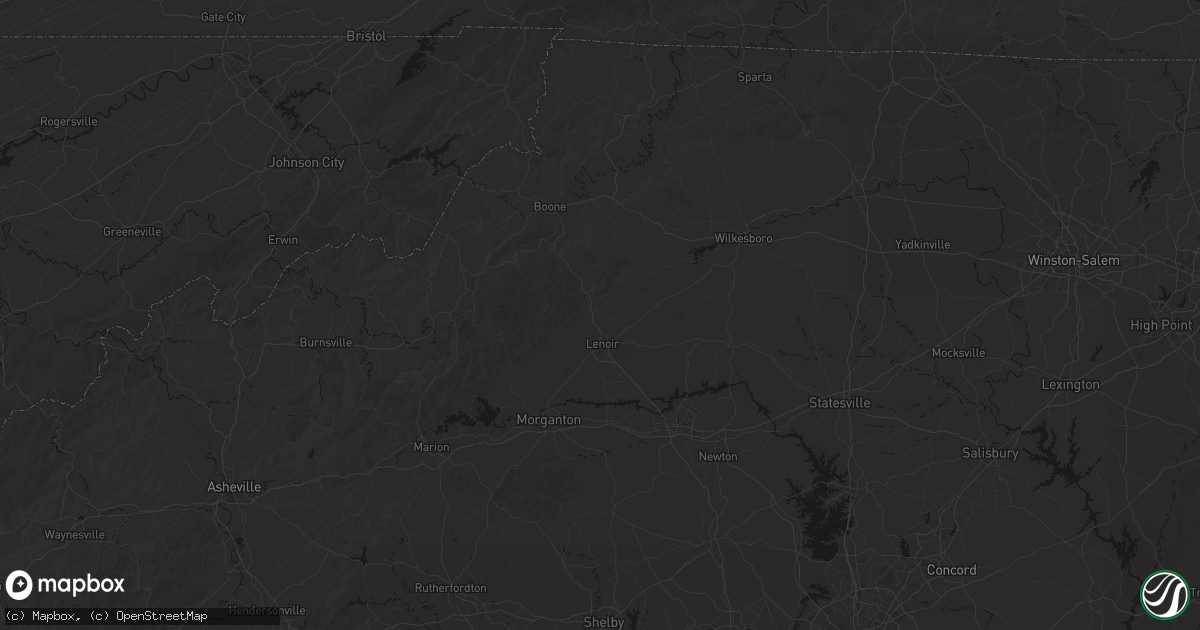 Hail map in Lenoir, NC on July 20, 2026