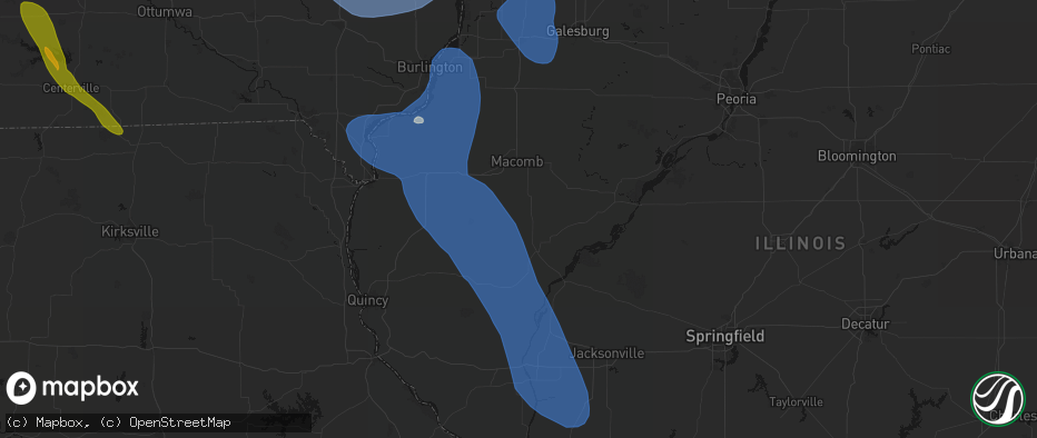 Hail map in Littleton, IL on July 20, 2026