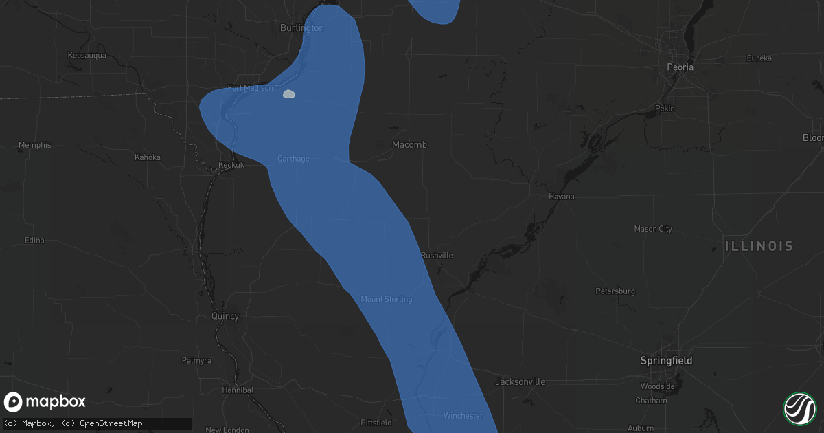 Hail map in Littleton, IL on July 20, 2026