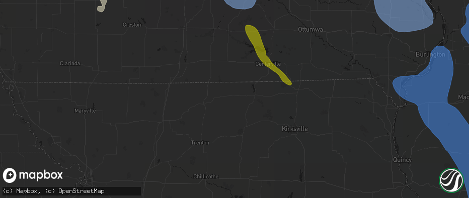 Hail map in Lucerne, MO on July 20, 2026