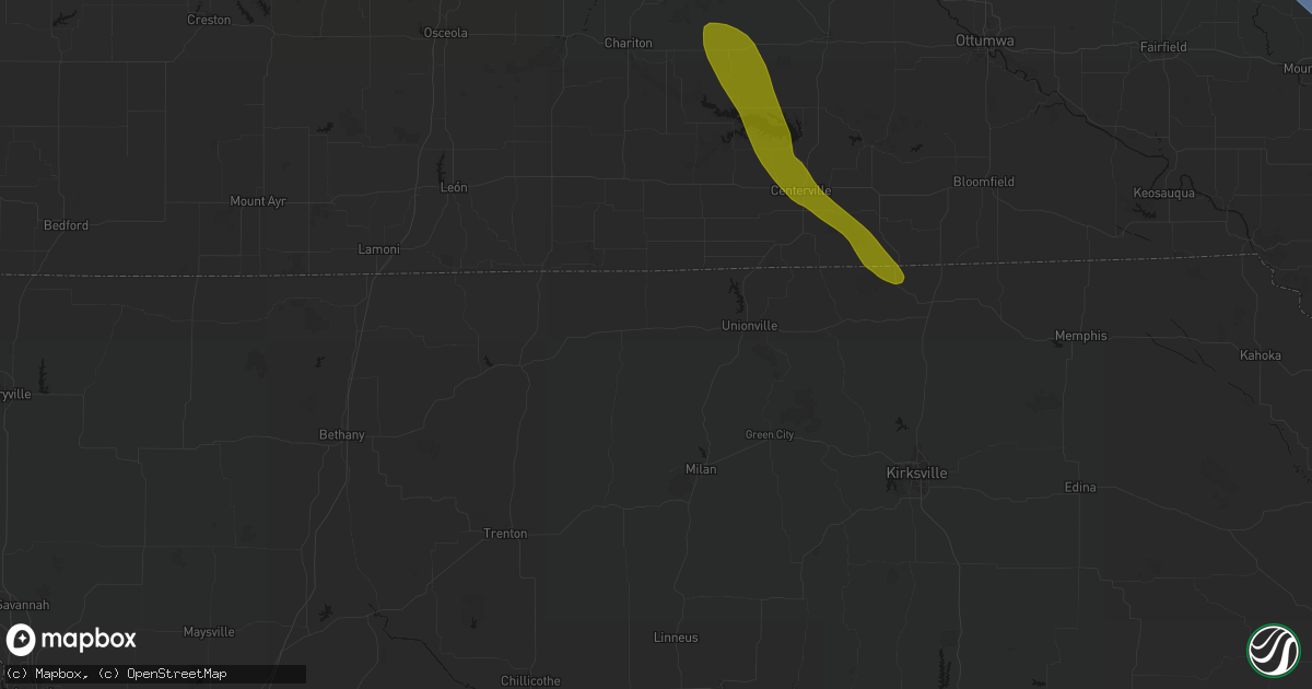 Hail map in Lucerne, MO on July 20, 2026