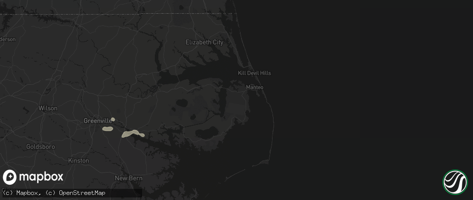 Hail map in Manns Harbor, NC on July 20, 2026