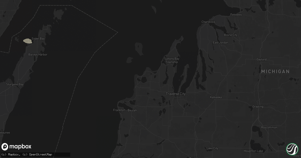 Hail map in Maple City, MI on July 20, 2026