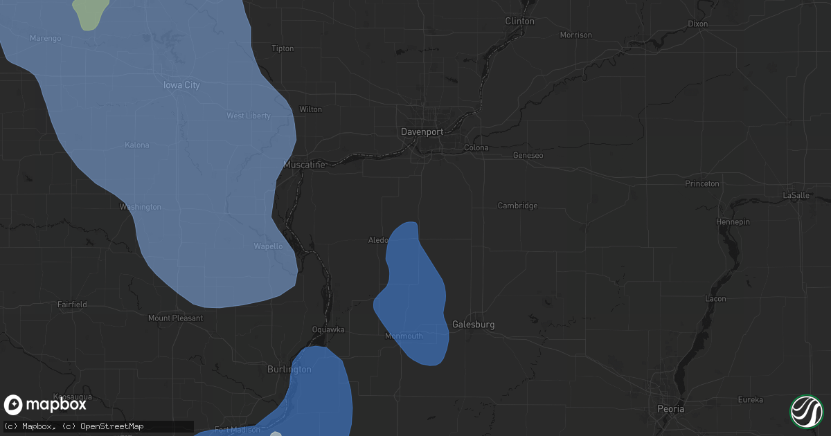 Hail map in Matherville, IL on July 20, 2026