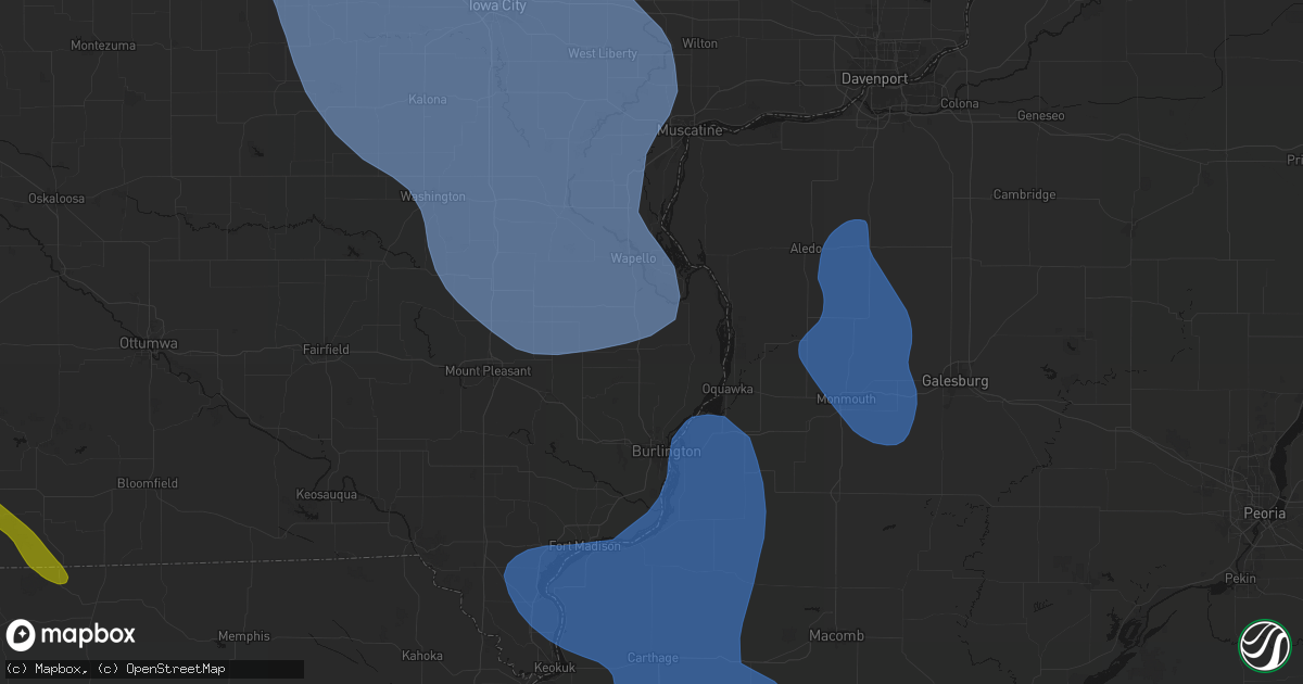 Hail map in Mediapolis, IA on July 20, 2026