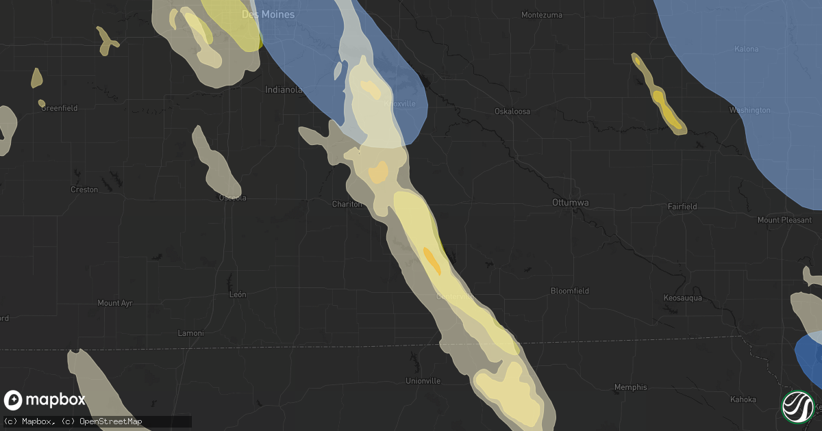 Hail map in Melrose, IA on July 20, 2026