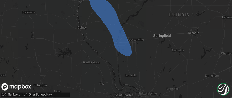 Hail map in Milton, IL on July 20, 2026