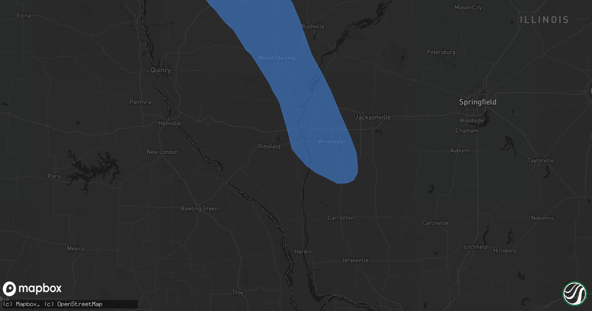 Hail map in Milton, IL on July 20, 2026