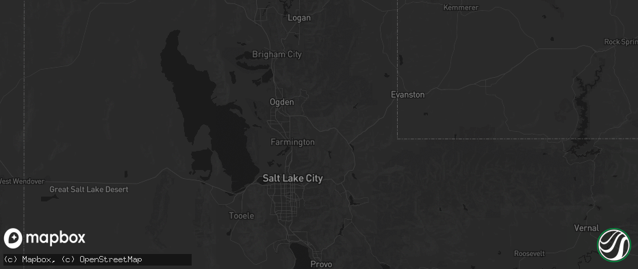 Hail map in Morgan, UT on July 20, 2026
