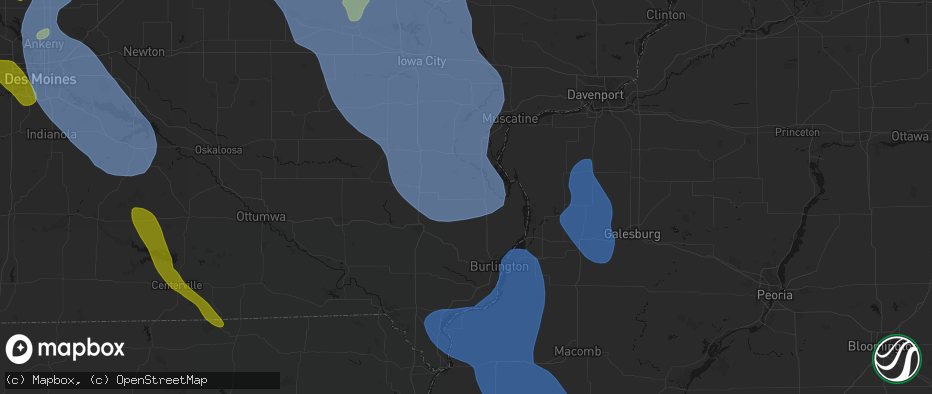 Hail map in Morning Sun, IA on July 20, 2026