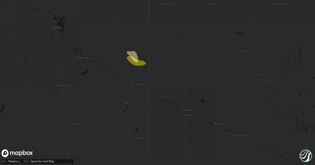 Hail map in Morrill, NE on July 20, 2026