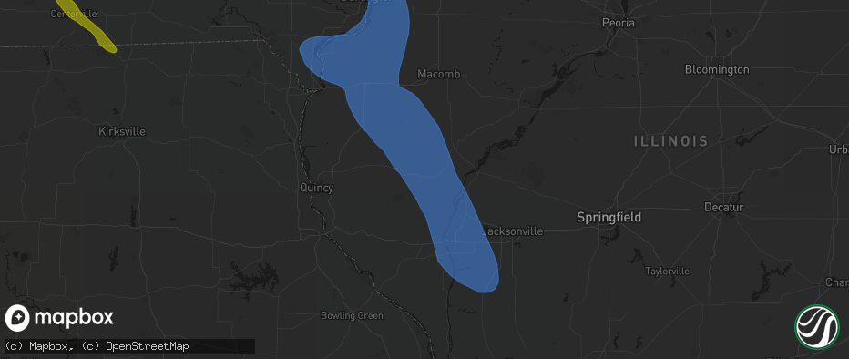 Hail map in Mount Sterling, IL on July 20, 2026