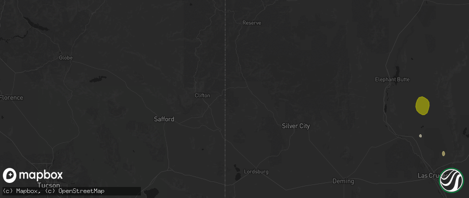 Hail map in Mule Creek, NM on July 20, 2026