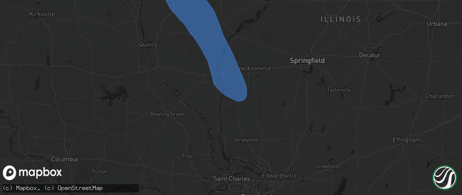 Hail map in Patterson, IL on July 20, 2026