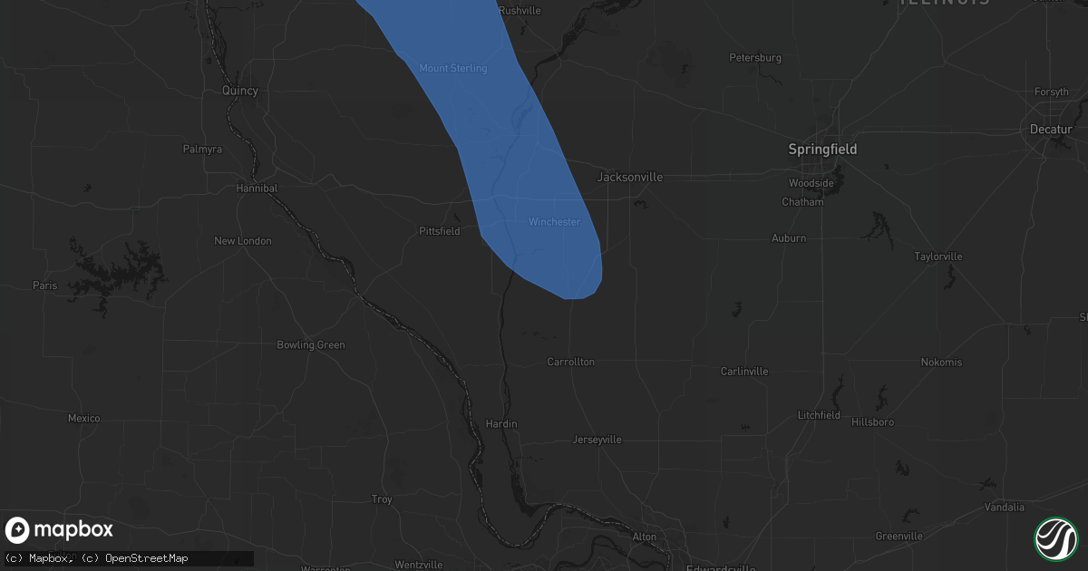 Hail map in Patterson, IL on July 20, 2026