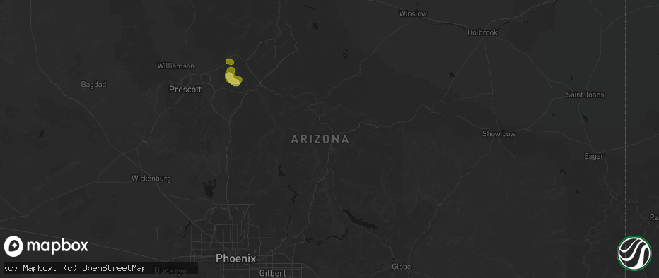 Hail map in Payson, AZ on July 20, 2026