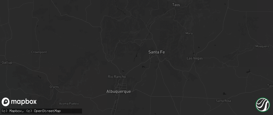 Hail map in Pena Blanca, NM on July 20, 2026