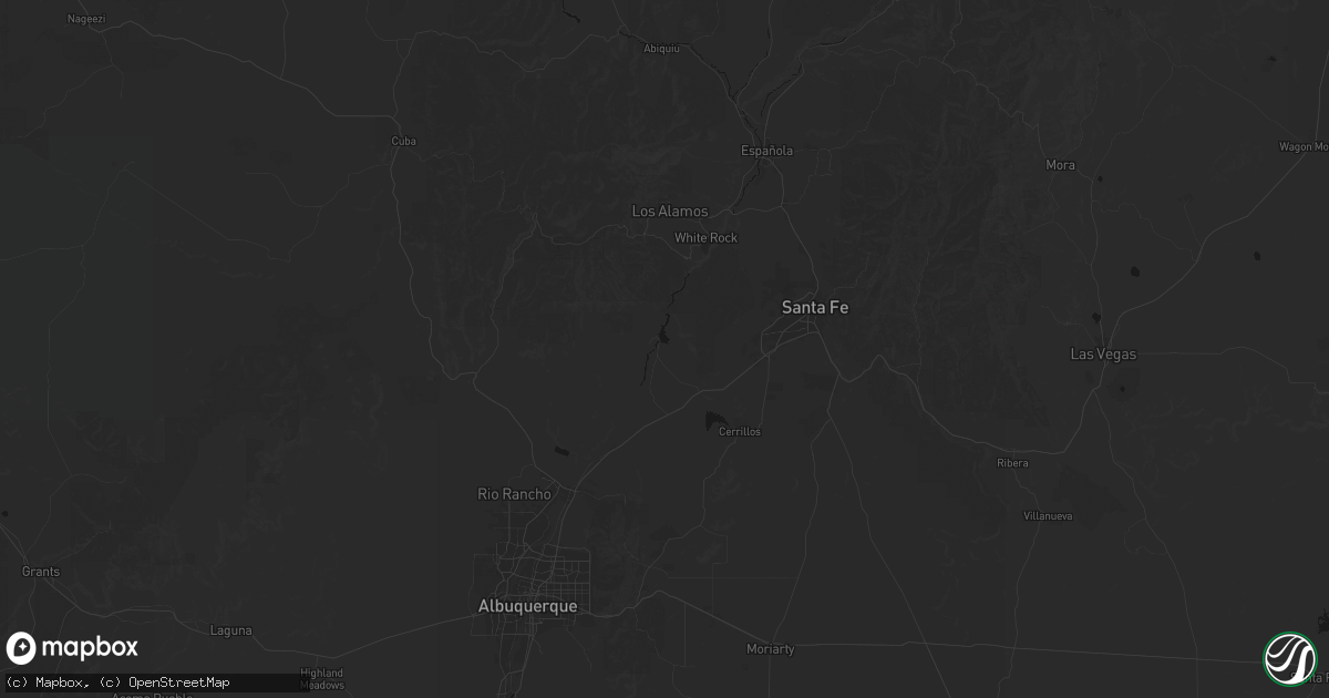 Hail map in Pena Blanca, NM on July 20, 2026