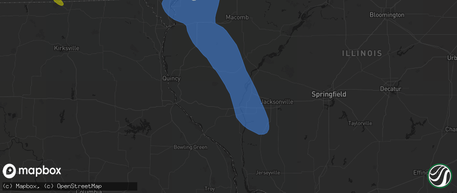 Hail map in Perry, IL on July 20, 2026