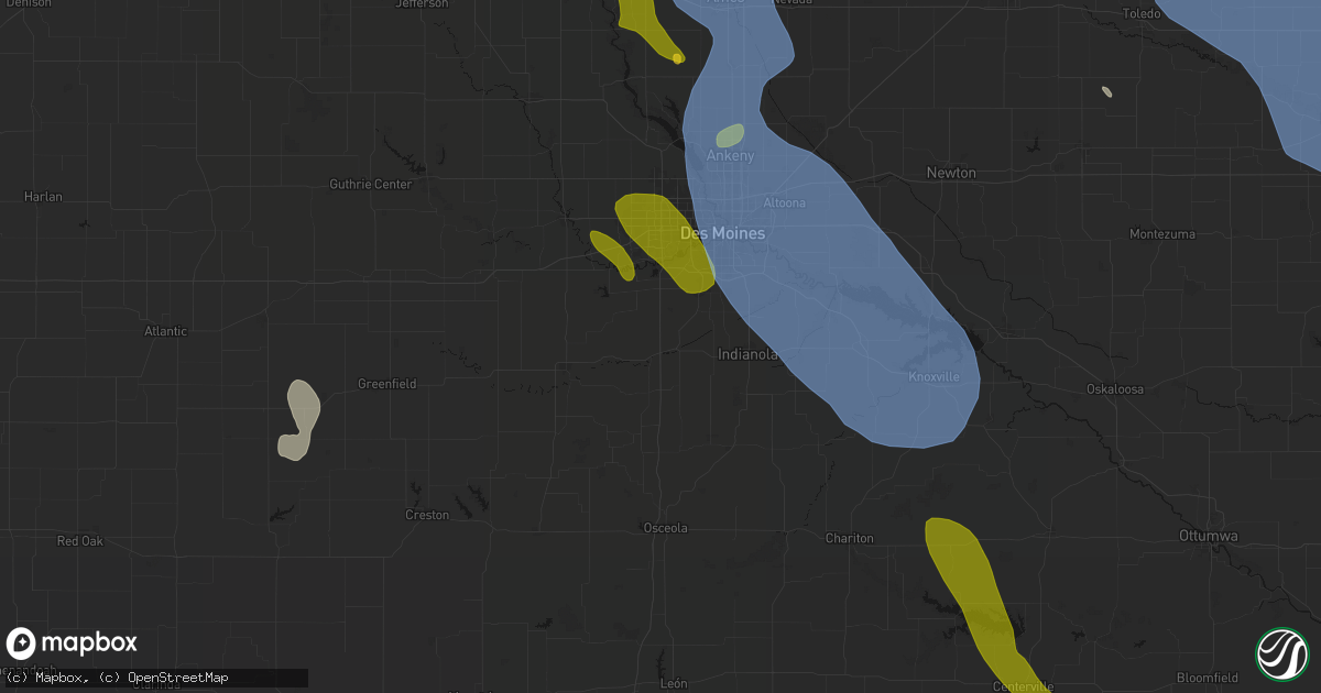 Hail map in Prole, IA on July 20, 2026