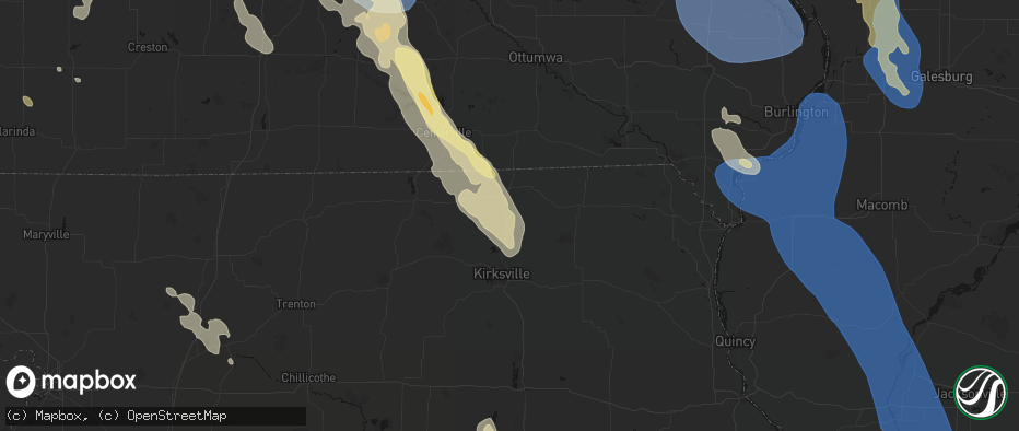 Hail map in Queen City, MO on July 20, 2026