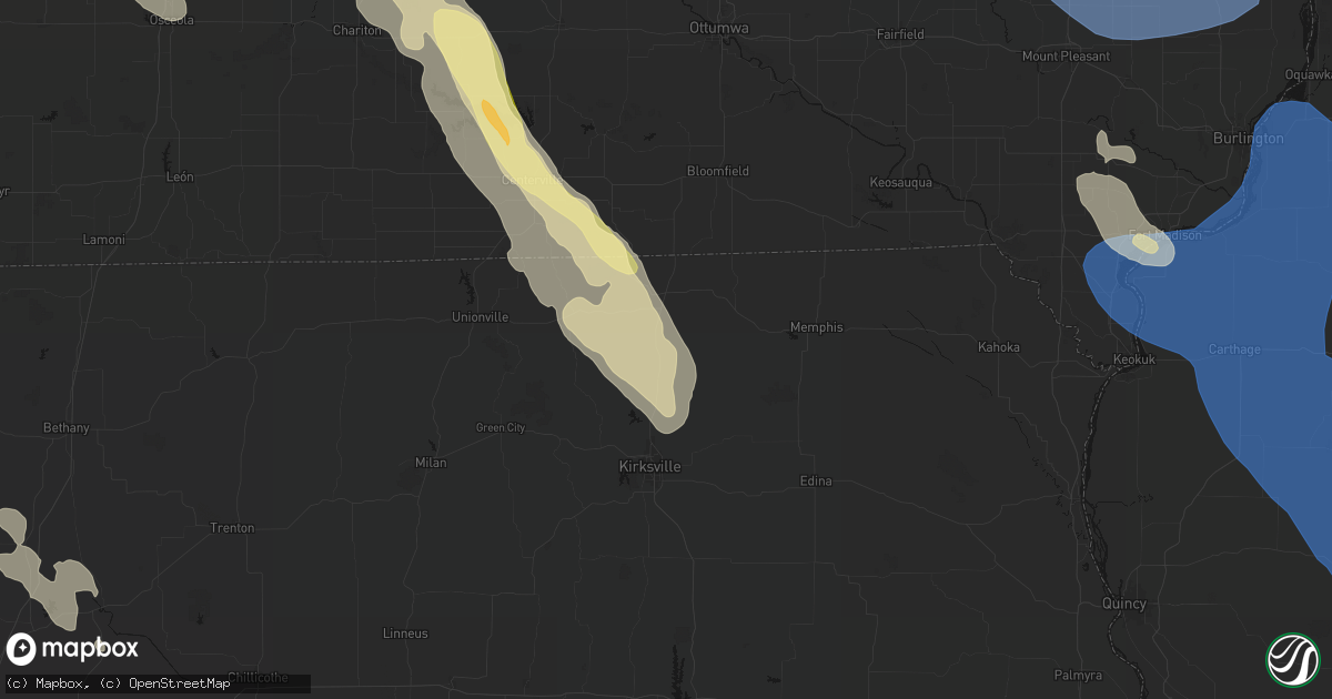 Hail map in Queen City, MO on July 20, 2026