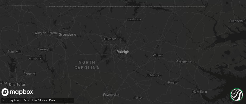 Hail map in Raleigh, NC on July 20, 2026