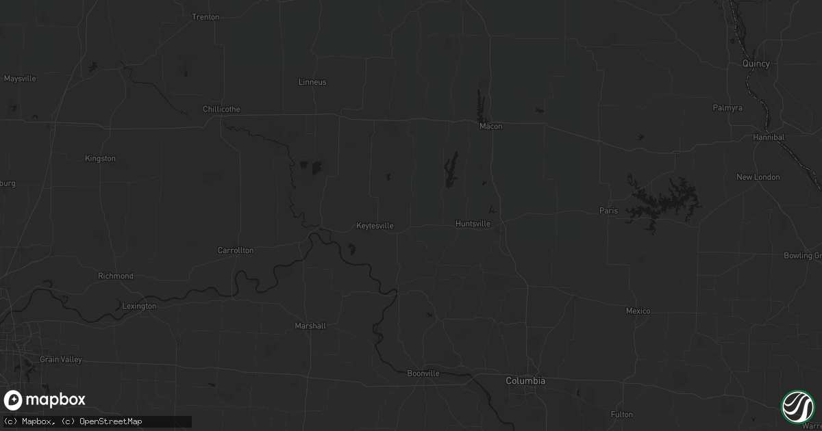 Hail map in Salisbury, MO on July 20, 2026