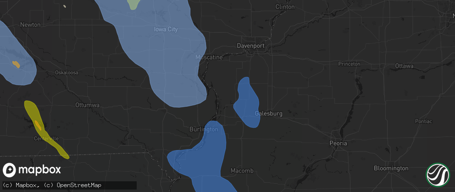 Hail map in Seaton, IL on July 20, 2026