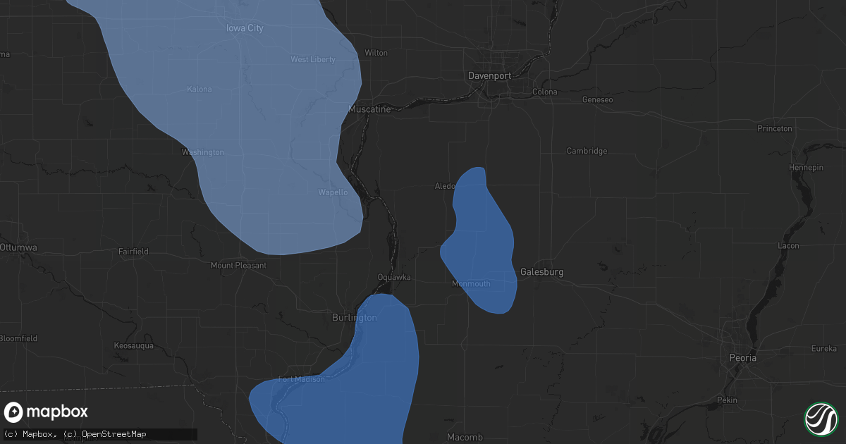 Hail map in Seaton, IL on July 20, 2026