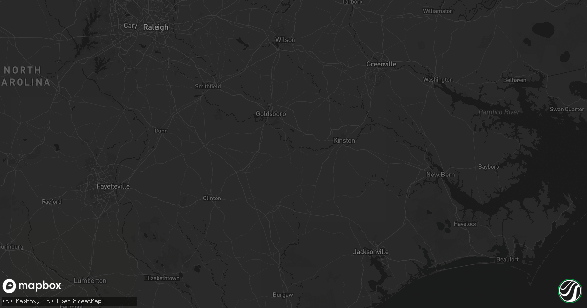 Hail map in Seven Springs, NC on July 20, 2026