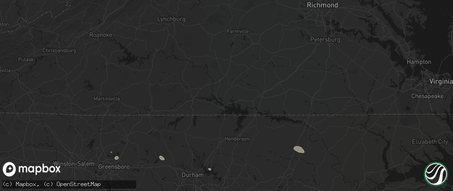Hail map in Skipwith, VA on July 20, 2026