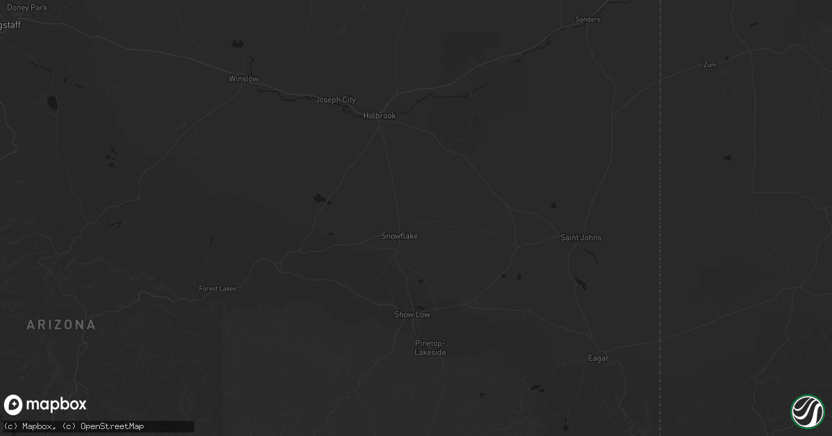 Hail map in Snowflake, AZ on July 20, 2026