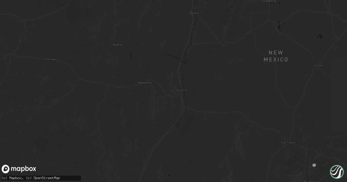 Hail map in Socorro, NM on July 20, 2026