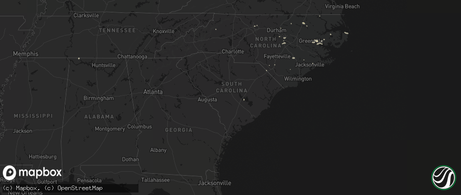 Hail map in South Carolina on July 20, 2026