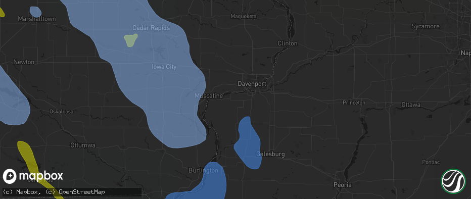 Hail map in Taylor Ridge, IL on July 20, 2026