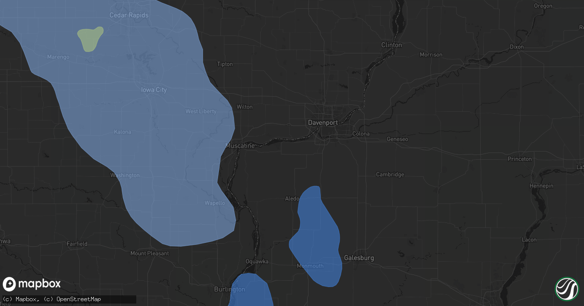 Hail map in Taylor Ridge, IL on July 20, 2026