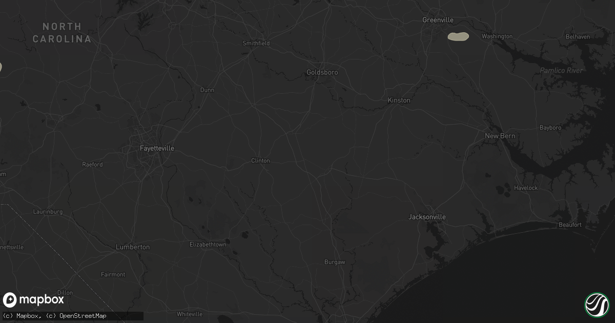 Hail map in Warsaw, NC on July 20, 2026