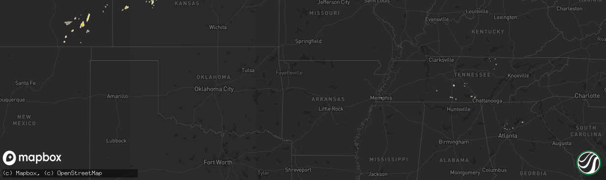 Hail map in Georgia on July 21, 2011