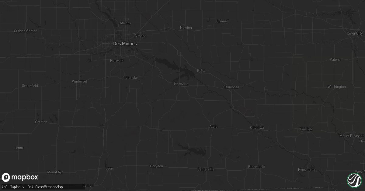 Hail map in Waterloo, IA on July 21, 2011
